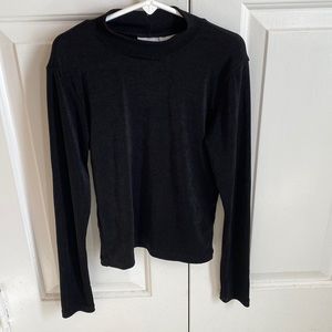 Black Long Sleeve Spandex Top